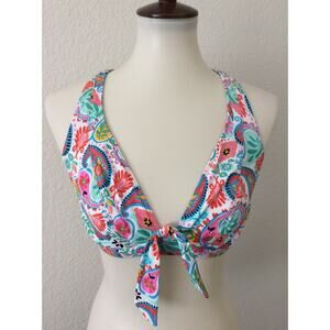 Bleu Rod Beattie Bikini Top Floral Paisley Underwire Swimwear